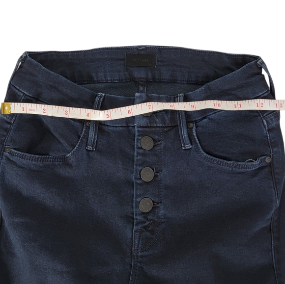 Mother The Pixie Ankle Fray Holding Hands Tightly Wash Dark Button Fly Size 25 - Picture 4 of 7